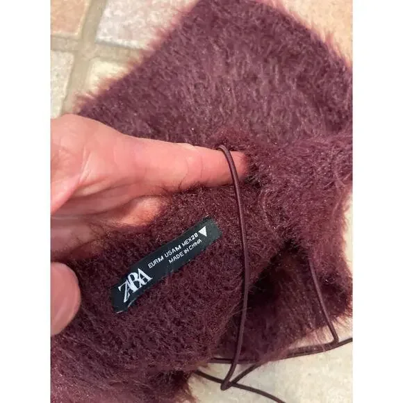 Zara fuzzy crop tank size M - Picture 3 of 4